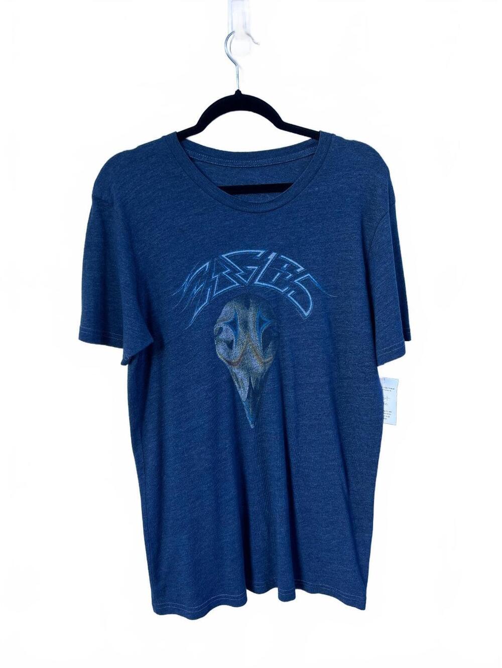 Eagles Classic Dad Rock Graphic T-Shirt Blue Size Women's XL